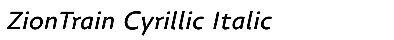 ZionTrain Cyrillic Italic image